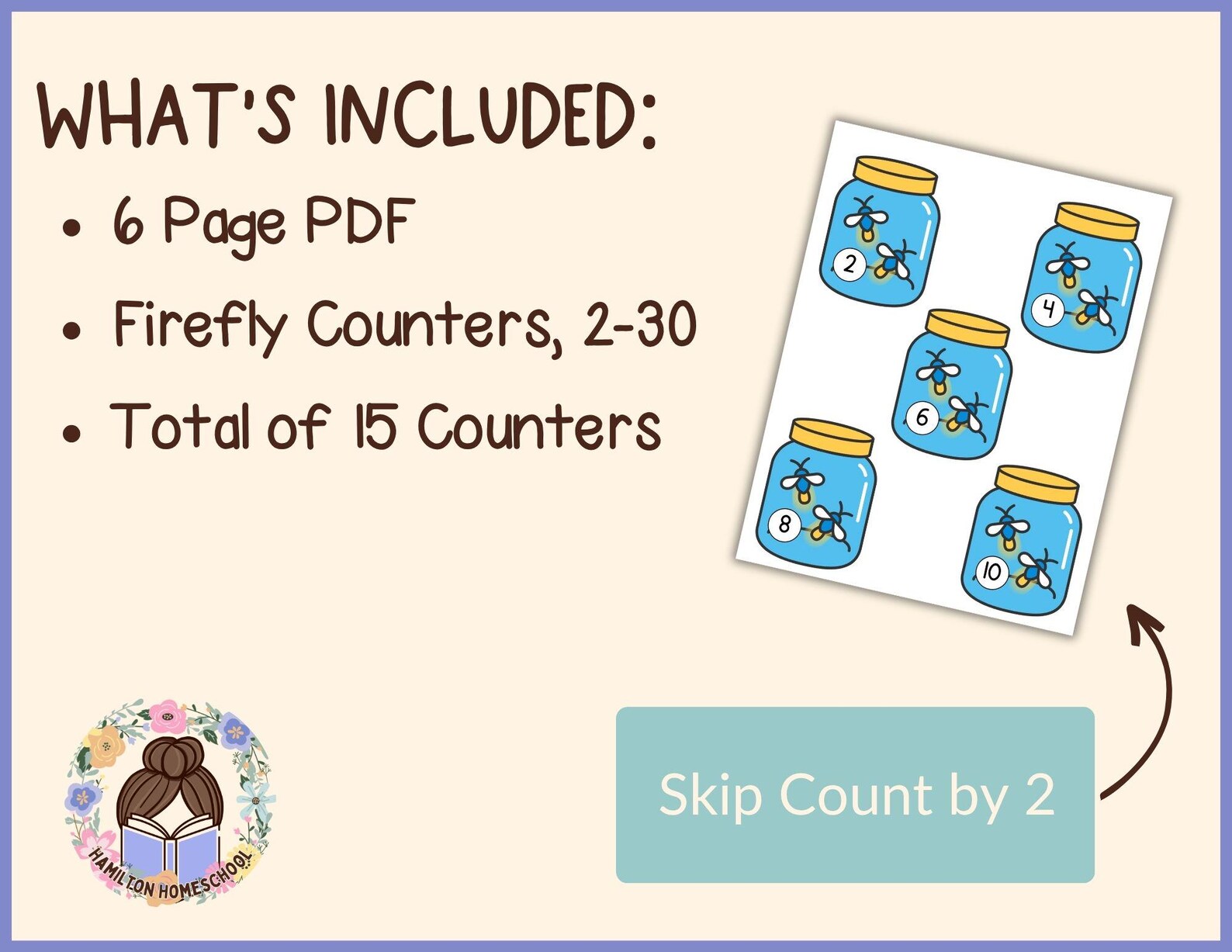 Firefly Skip Counting Counters: Math Manipulative, Numbers 2-30 (PDF ...