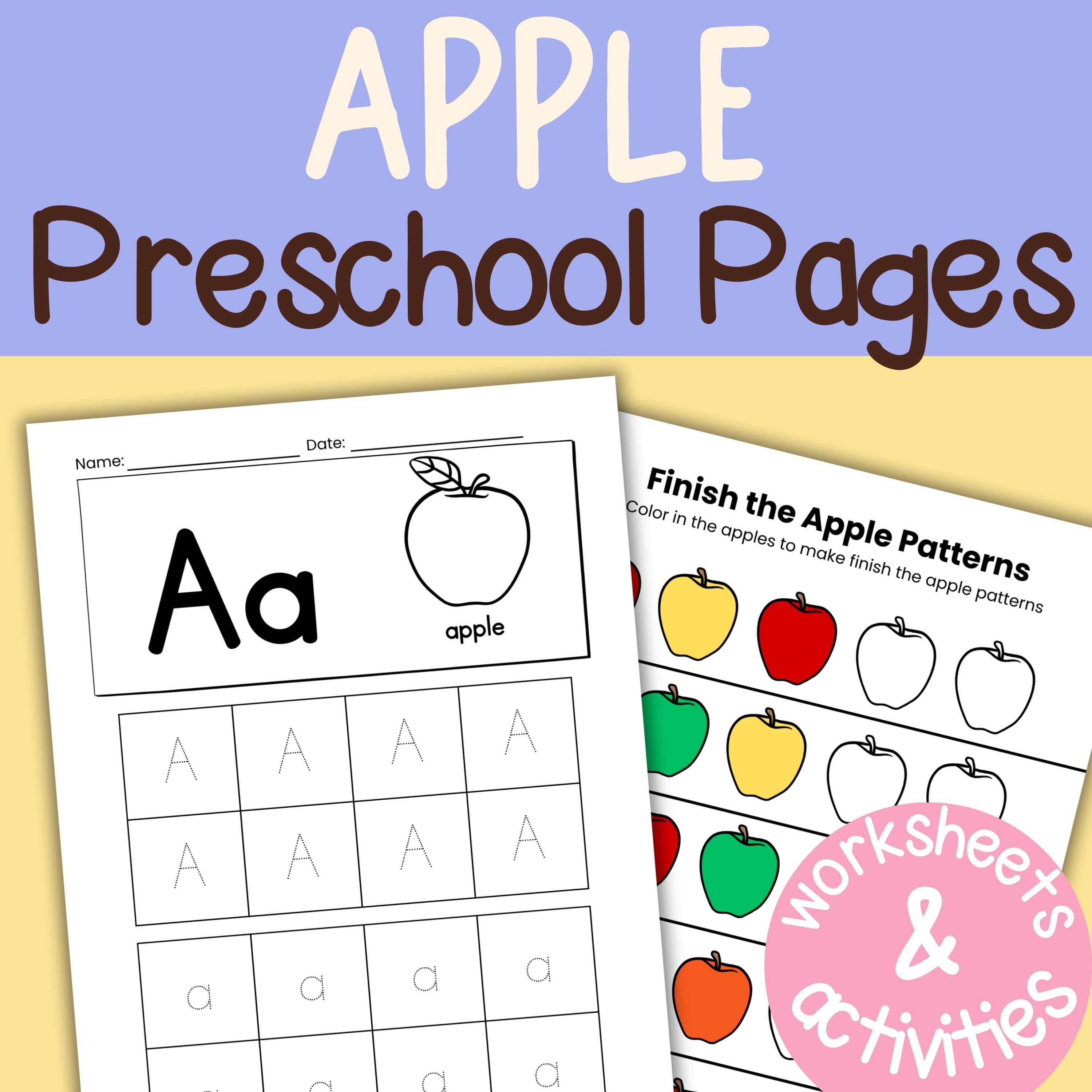 A is for Apple Preschool Worksheet & Activity Bundle Letter A Week ...