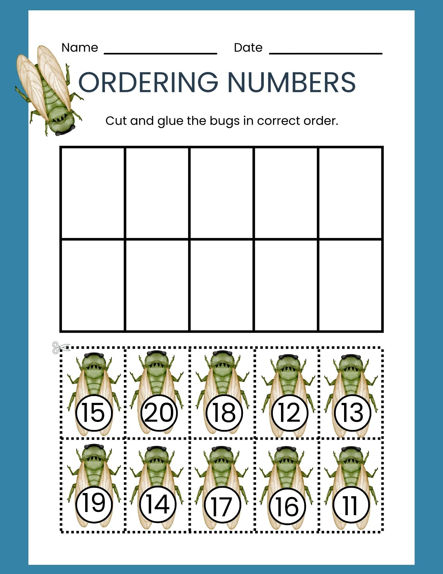 Kindergarten Numbers Workbook Forest Theme Math Counting Activity Book ...