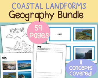 Coastal Landforms Geography: Landforms Learning Pack (Digital Download)