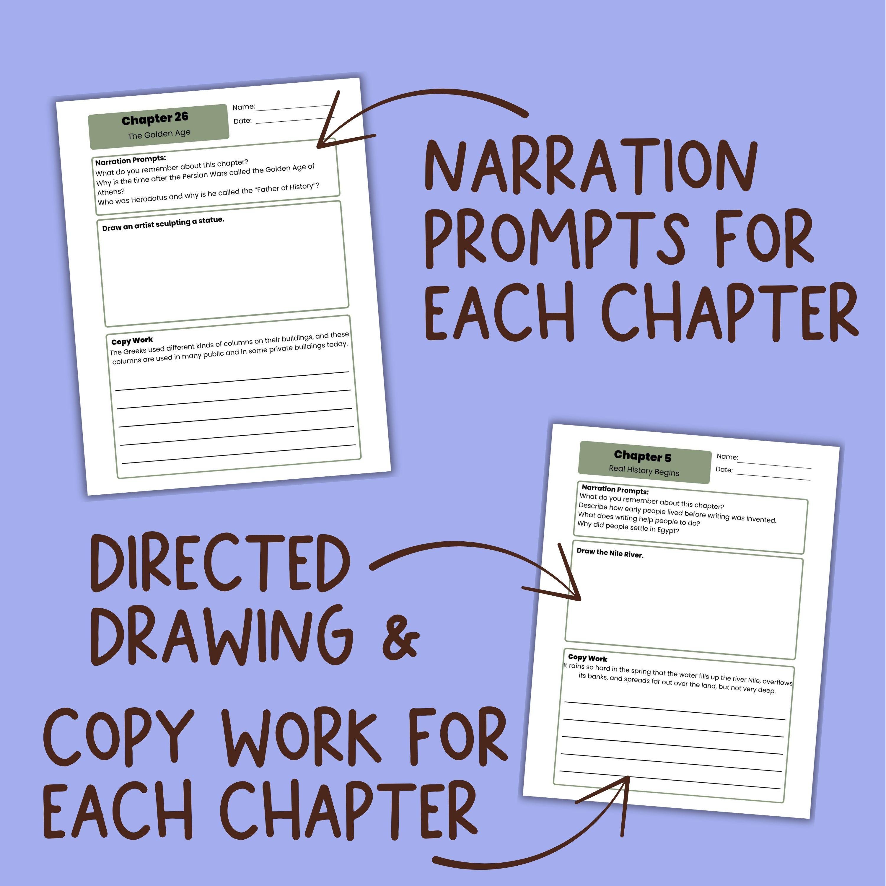 Child's History of the World Study Guide: Narration, Copywork, Visual ...