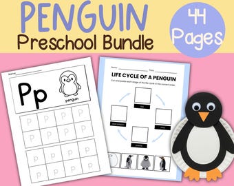 Penguin Preschool Activities: Letter P Week Curriculum (PDF Download)
