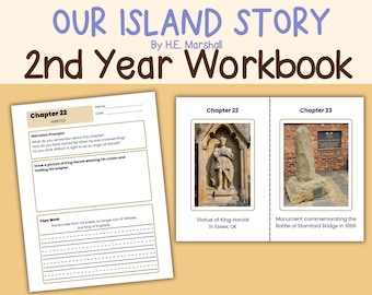 Our Island Story Workbook: Charlotte Mason Year 2 History, Visual Aids (68 Page PDF)