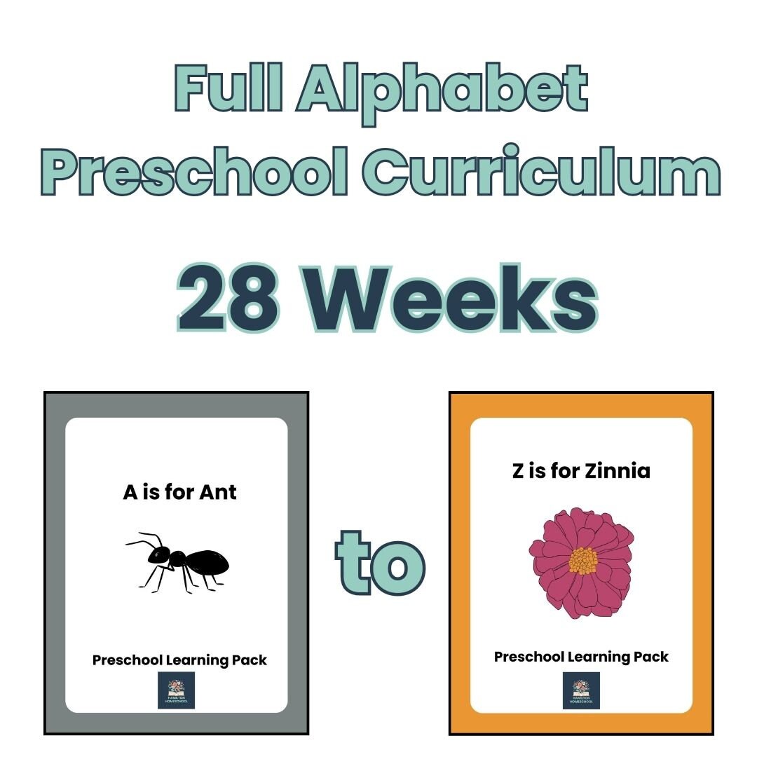 28 Week Alphabet Preschool Curriculum Backyard Nature Theme Homeschool ...