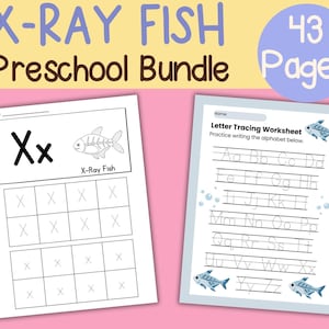 X-Ray Fish Activity Sheets: Preschool Kindergarten Learning (PDF Download)