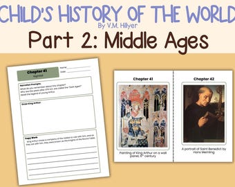 Child's History of the World Study Guide: Narration, Copywork, Visual Aids Part 2 Middle Ages