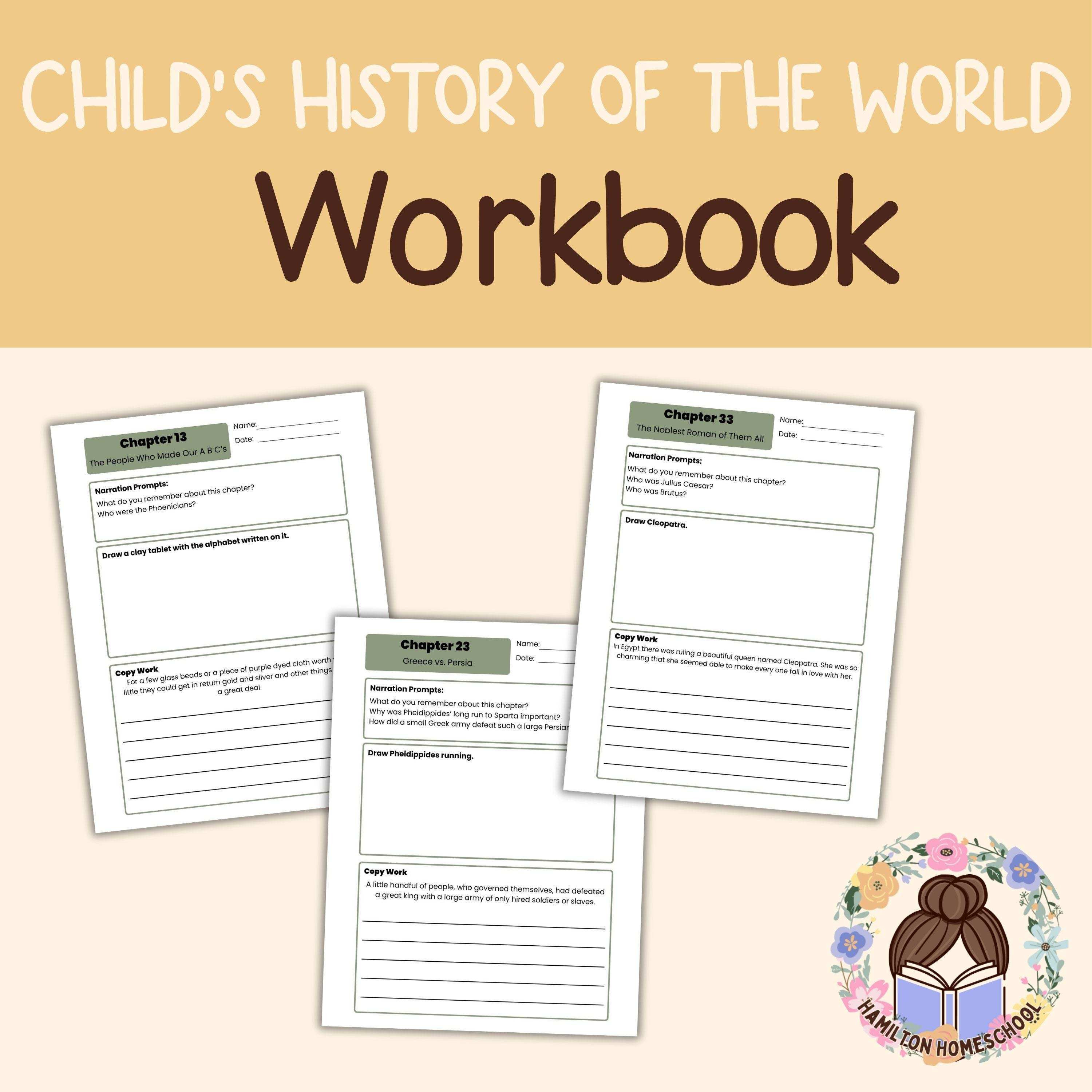Child's History of the World Study Guide: Narration, Copywork, Visual ...