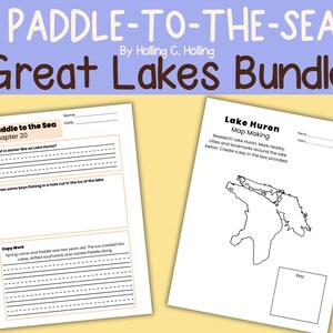 Paddle to the Sea Great Lakes Bundle Paddle Workbook and Great Lakes Worksheets and Note Pages Family Resource Charlotte Mason Homeschool