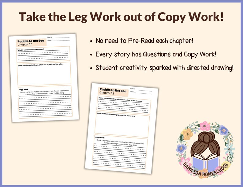 Paddle-to-the-Sea Workbook: Kapitelfragen, Kopierarbeit, gerichtetes Zeichnen (PDF Download) Bild 9