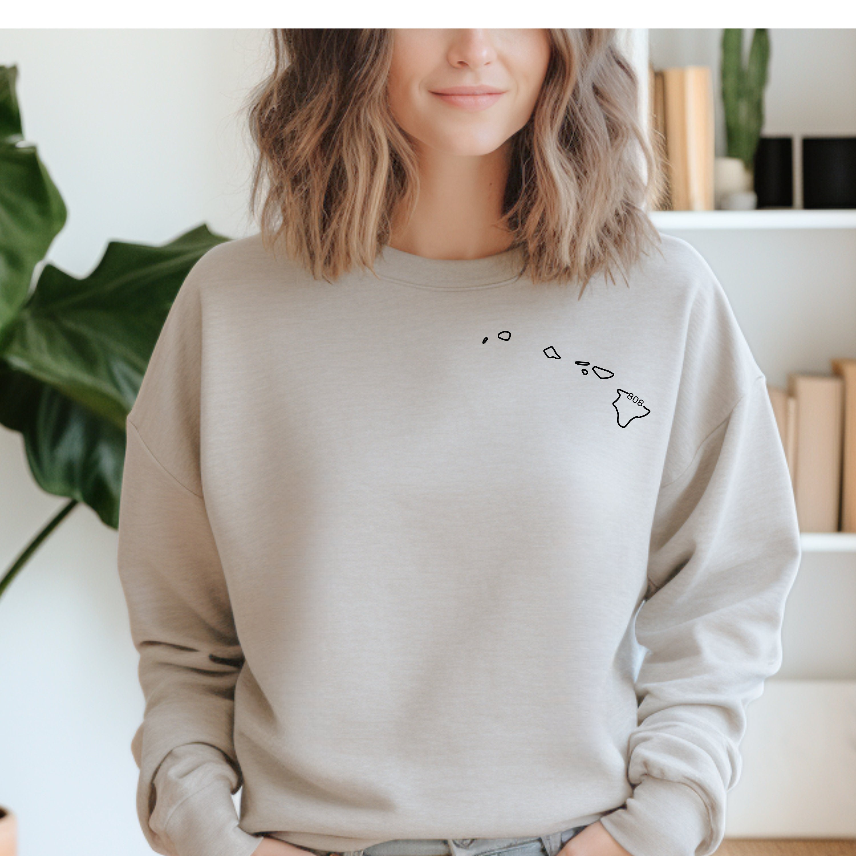 ハワイ州市外局番808 クルーネック スウェットシャツ - Etsy 日本