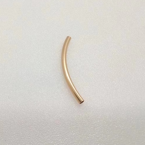 14K Gold Filled gebogene Röhre, gebogene Perlen Röhre, Quetschperlen Röhre