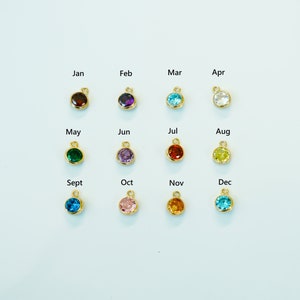 4mm 14K Gold Filled Birthstone Pendants, Charm Findings, Wholesale Jewelry