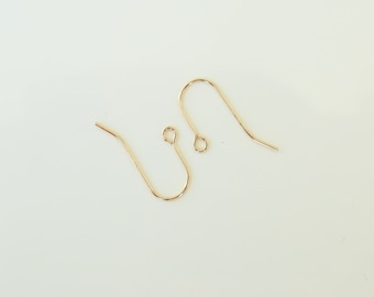 2 Pairs 14K Gold Filled Ear Wire with Open Hoop, Earring Findings for Jewelry Making, Jewelry Findings