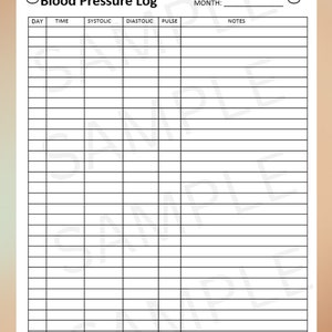 Blood Pressure logbook image 3