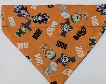 Halloween Bluey Over the Collar Dog Bandana