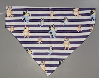 Bluey Family Stripes Over the Collar Dog Bandana