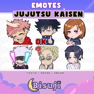 Emotes de anime Jujutsu Kaisen/ Emotes de streamer de discórdia do Twitch