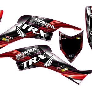 Fits Honda TRX 400 1999 to 2007 graphic kit trx400ex stickers decal kit graphics racing