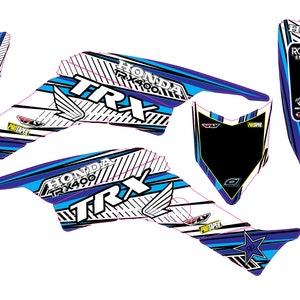 Fits Honda TRX 400 1999 to 2007 graphic kit trx400ex stickers decal kit graphics racing