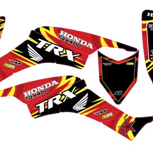 Fits Honda TRX 400 1999 to 2007 graphic kit trx400ex stickers decal kit graphics racing