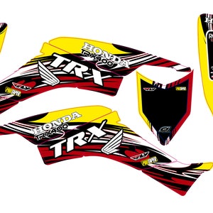 Fits Honda TRX 400 1999 to 2007 graphic kit trx400ex stickers decal kit graphics racing