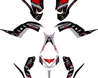 Yamaha Raptor 700 Graphic Kit, Ultracurve 21mil Decals