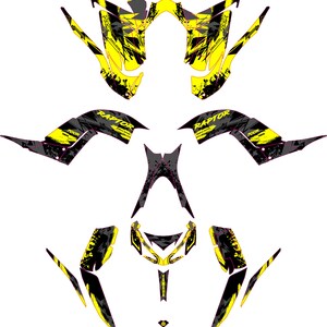 Fits YAMAHA 2013 2014 2015 2016 2017 2018 2019 2020 2021 2022 2023 RAPTOR 700 Graphic KIT decals stickers