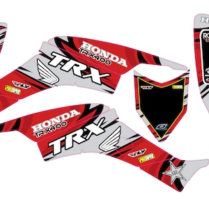 Fits Honda TRX 400 1999 to 2007 graphic kit trx400ex stickers decal kit graphics racing