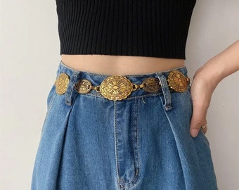 Bohemian Chain Belt - Adjustable, Statement Accessory for Boho Chic Style - Silver & Gold