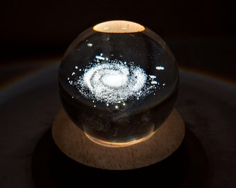 Esfera cristalina galaxia (diseño de galaxia)