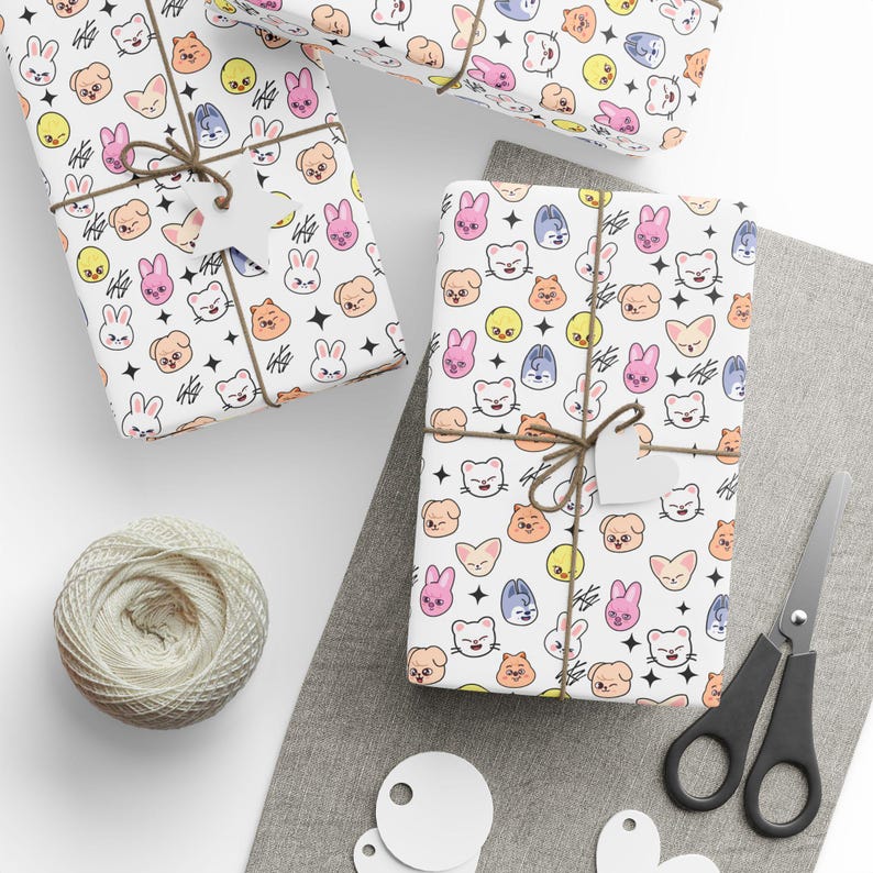 Inpakpapier, verdwaalde kindercadeaus voor fans, BLIJF, SZOO-personages, cadeau geven, vakantieverpakking afbeelding 3