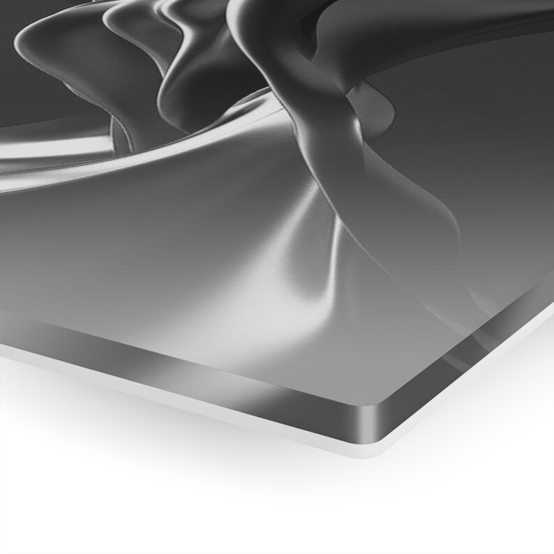 Abstract Black and White Acrylic Art Glossy Acrylic Art Modern Wall Art