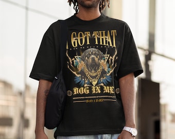 Jag har den där hunden i mig T-shirt, husdjurst-shirt, hundälskare-t-shirt, rolig meme-t-shirt, vintage grafisk retro 90-tals-t-shirt, trendig t-shirt, hundmamma-t-shirt