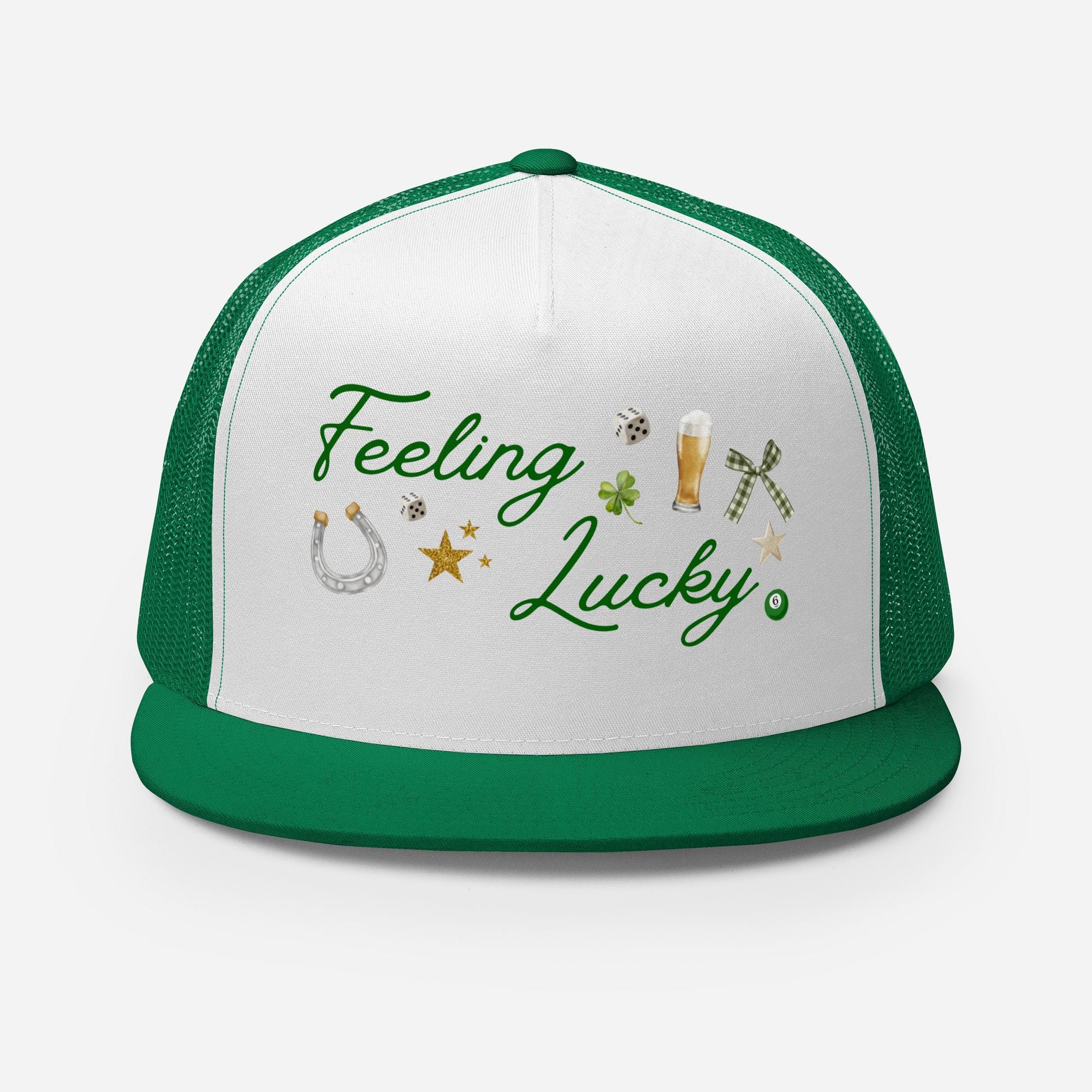 Feeling Lucky, St Patricks Day | Trucker Cap - Etsy display picture 3