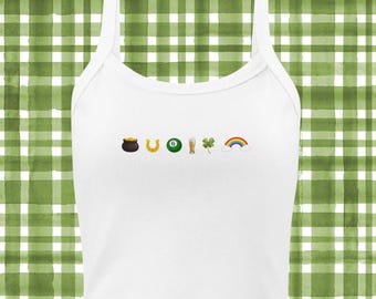 St Patricks Day, Lucky Girl | Women’s micro-rib tank top