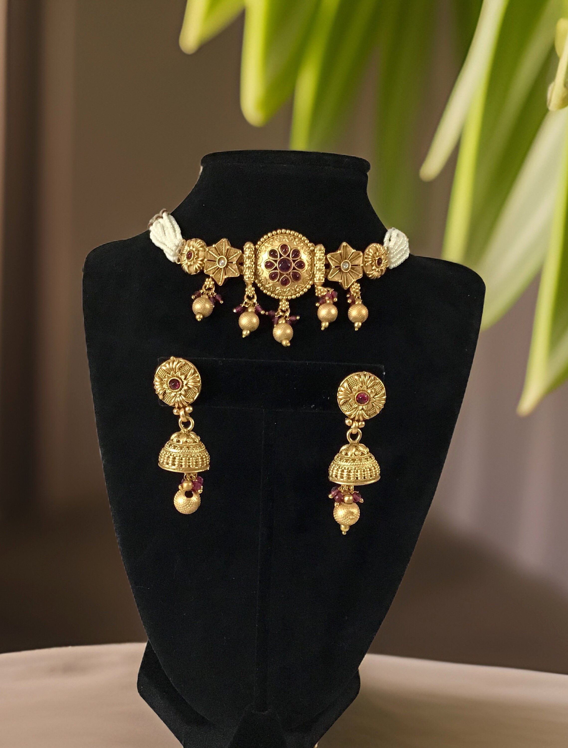 Desi choker necklace hot sale
