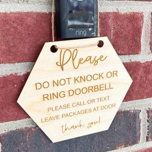 Please Do Not Knock Sign, Don&#39;t Knock Door Signs, Door Sign Sleeping, Please Dont Knock Or Ring Doorbell Sign, Working From Home Sign