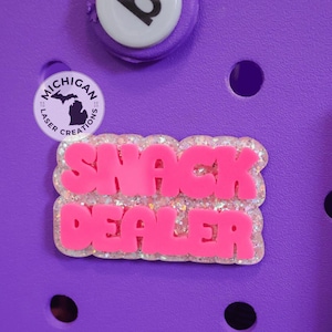 Snack Dealer Bogg Bag Bit, Girly Bogg charm, bogg bag name tag, Bogg bag pop in, bogg bag bit, pop in, bogg bit, Custom Bogg Bag