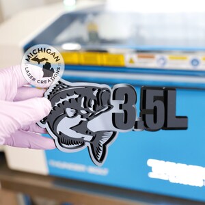 Bass Fish Custom Car Emblem, Truck Emblem, Custom Car Badges, Fender ...