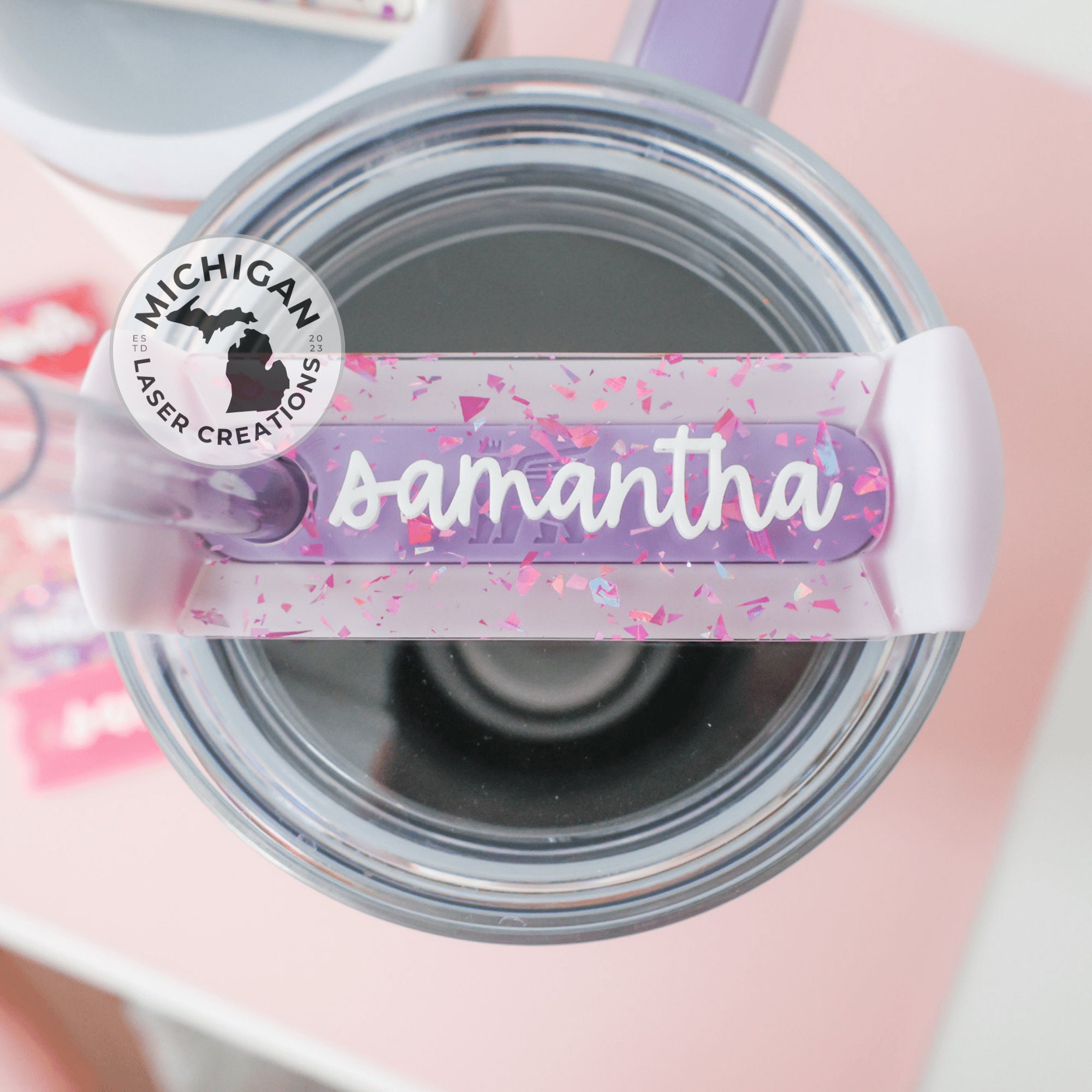 Tumbler Personalized Tag, Acrylic Water Bottle Tag, Stanley Accessories ...