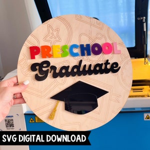 Preschool Graduation SVG File, SVG Digital Download File, Preschool Sign, School Sign File