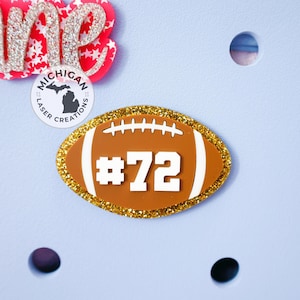 Football Number Bogg Bag Tag, bogg bag name tag, Bogg bag pop in, bogg bag bit, football mom charm, bogg bag pop in, ball mom bogg bit