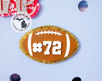 Football Number Bogg Bag Tag, bogg bag name tag, Bogg bag pop in, bogg bag bit, football mom charm, bogg bag pop in, ball mom bogg bit