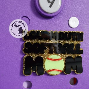 Loudmouth Softball Mom Bogg Bag Tag, Softball Bogg charm, bogg bag name tag, Bogg bag pop in, bogg bag bit, pop in, bogg bit, Softball Mom