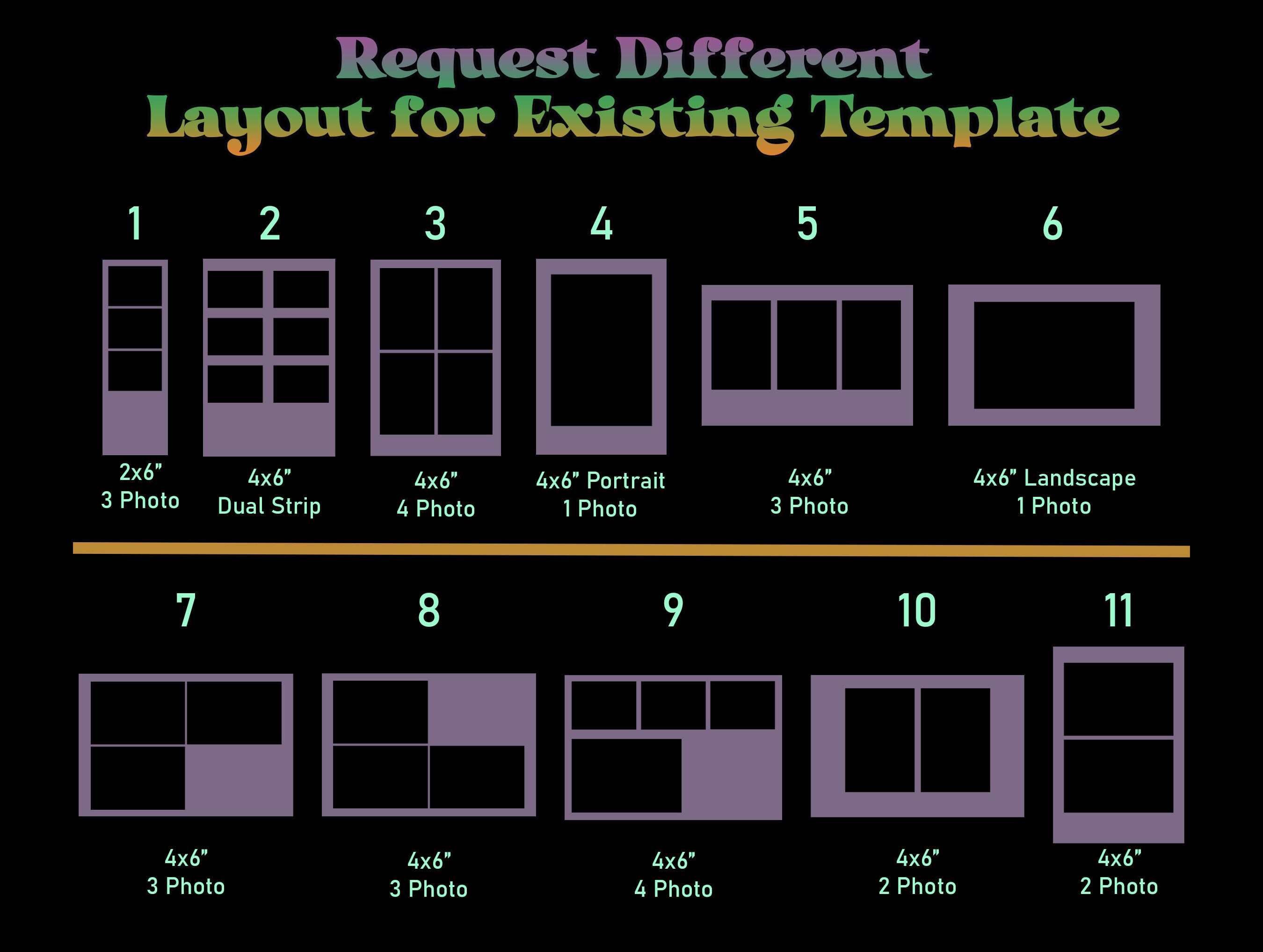 Custom Request Different Layout for Existing Photo Booth Template ...