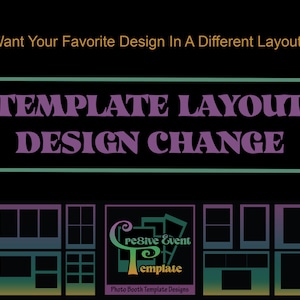 Custom Request Different Layout for Existing Photo Booth Template Design in 2x6 or 4x6 Overlay, Photobooth Editable Overlay, Psd, Png, Jpg