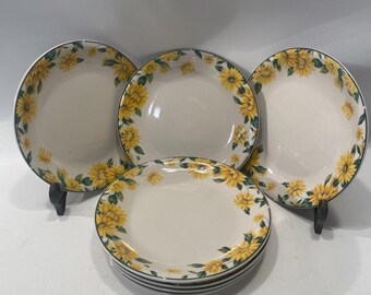 Plato para ensalada Tender Heart Treasure Sunflower Coupe de 7 5/8"