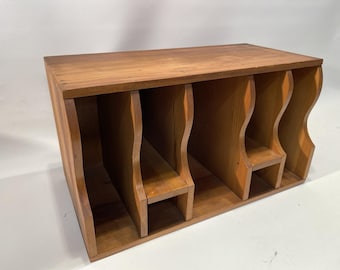 Wood Desk Organizer Shelf Storage Spice Shadow Box Wall Display Apothecary