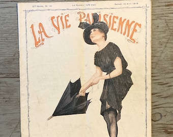 Vintage La Vie Parisienne Magazine - April 1919 - 57 Annee, No. 16