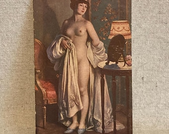 Vintage Salon de Paris Postcard  - J. Scalbert - Le Miroir Der Spiegel (The Mirror)  - No. 102
